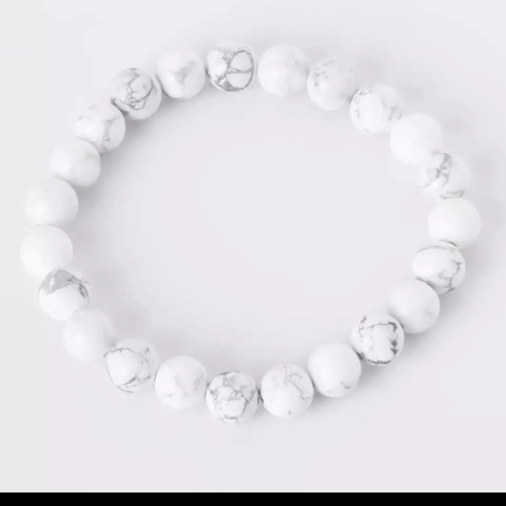 White Turquoise Bead Bracelet